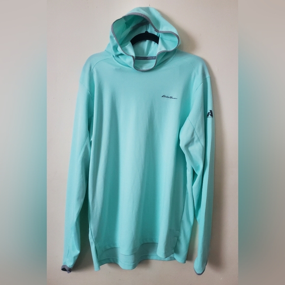 Eddie Bauer Shirt Mens Sz M  FreeShade First Ascent Sun Hoodie Outdoor Pullover - Picture 1 of 12
